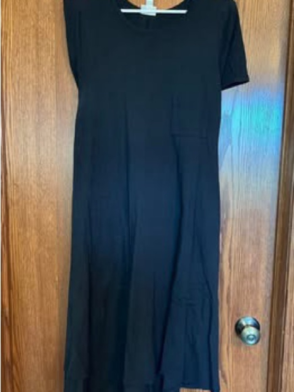 LuLaRoe Black Short-Sleeve Midi Dress